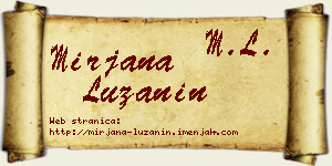 Mirjana Lužanin vizit kartica
